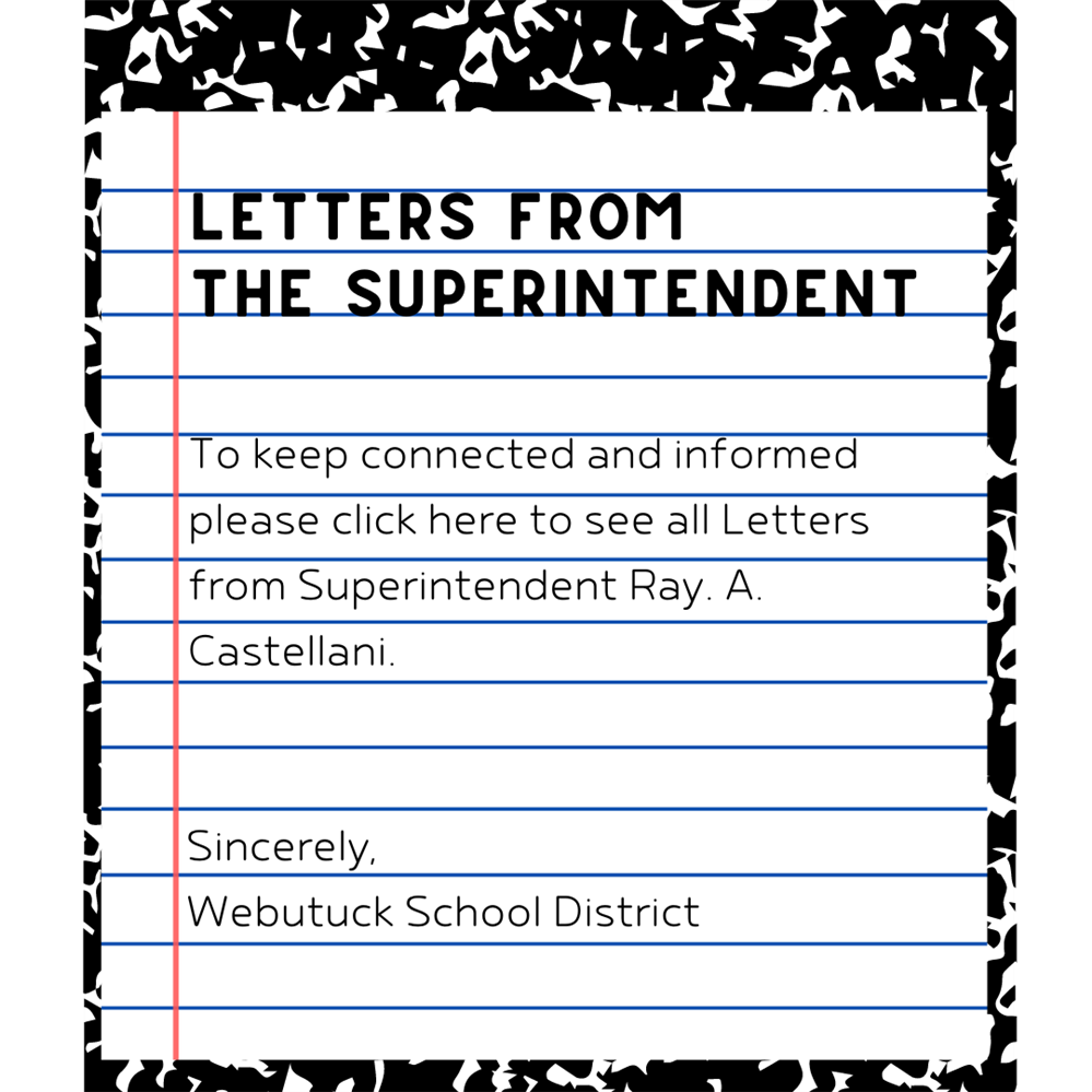 note of letters from Superintendent